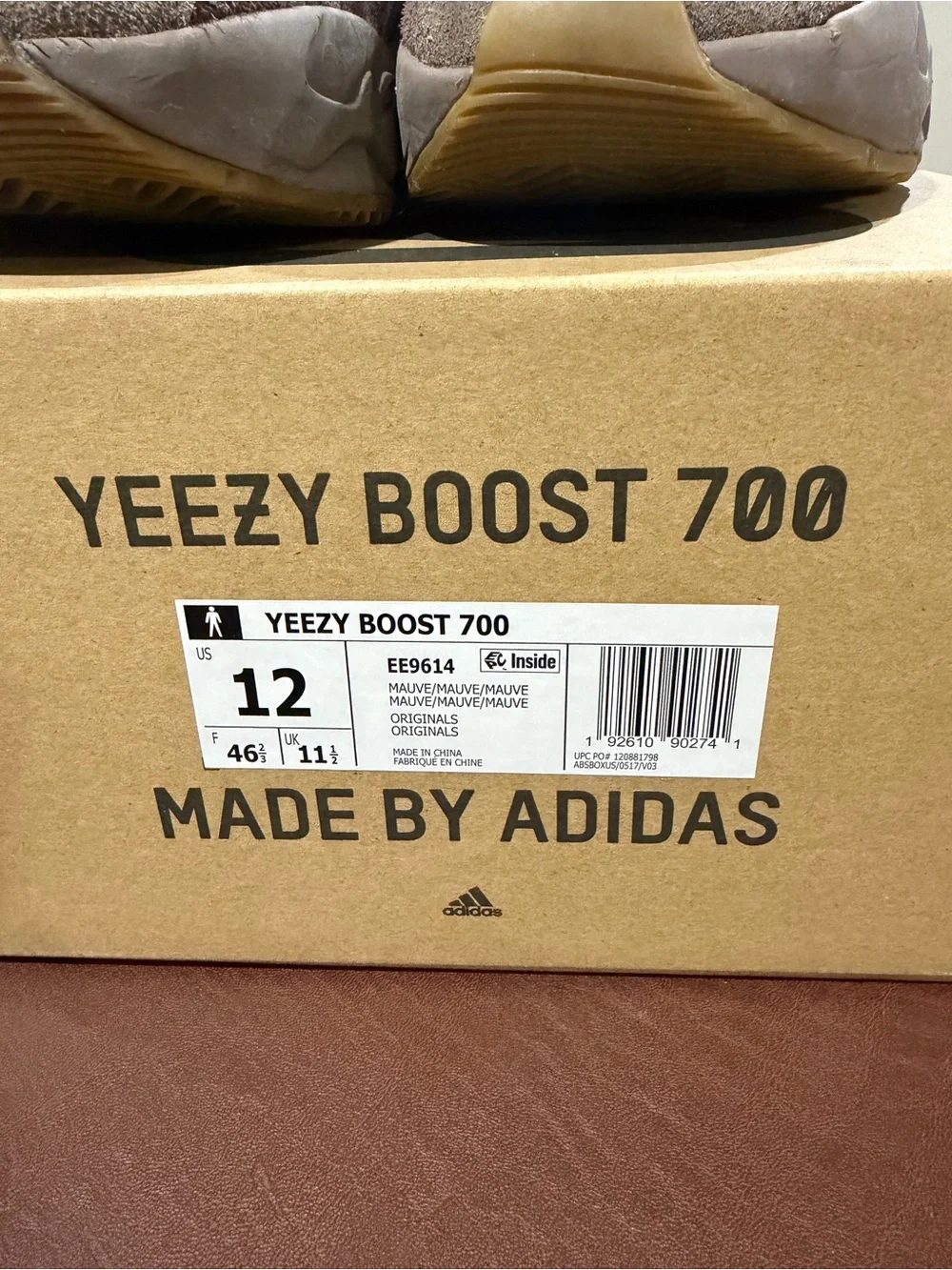 Adidas Yeezy boost 700 mauve size 12